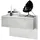 Vladon Nachtschrank Sleep 60 x 46 x 35 cm Grau