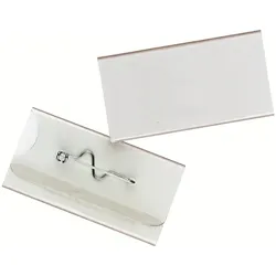 Durable Namensschildhalterung - für 30 x 60 mm - Nadel - durchsichtig (Packung m