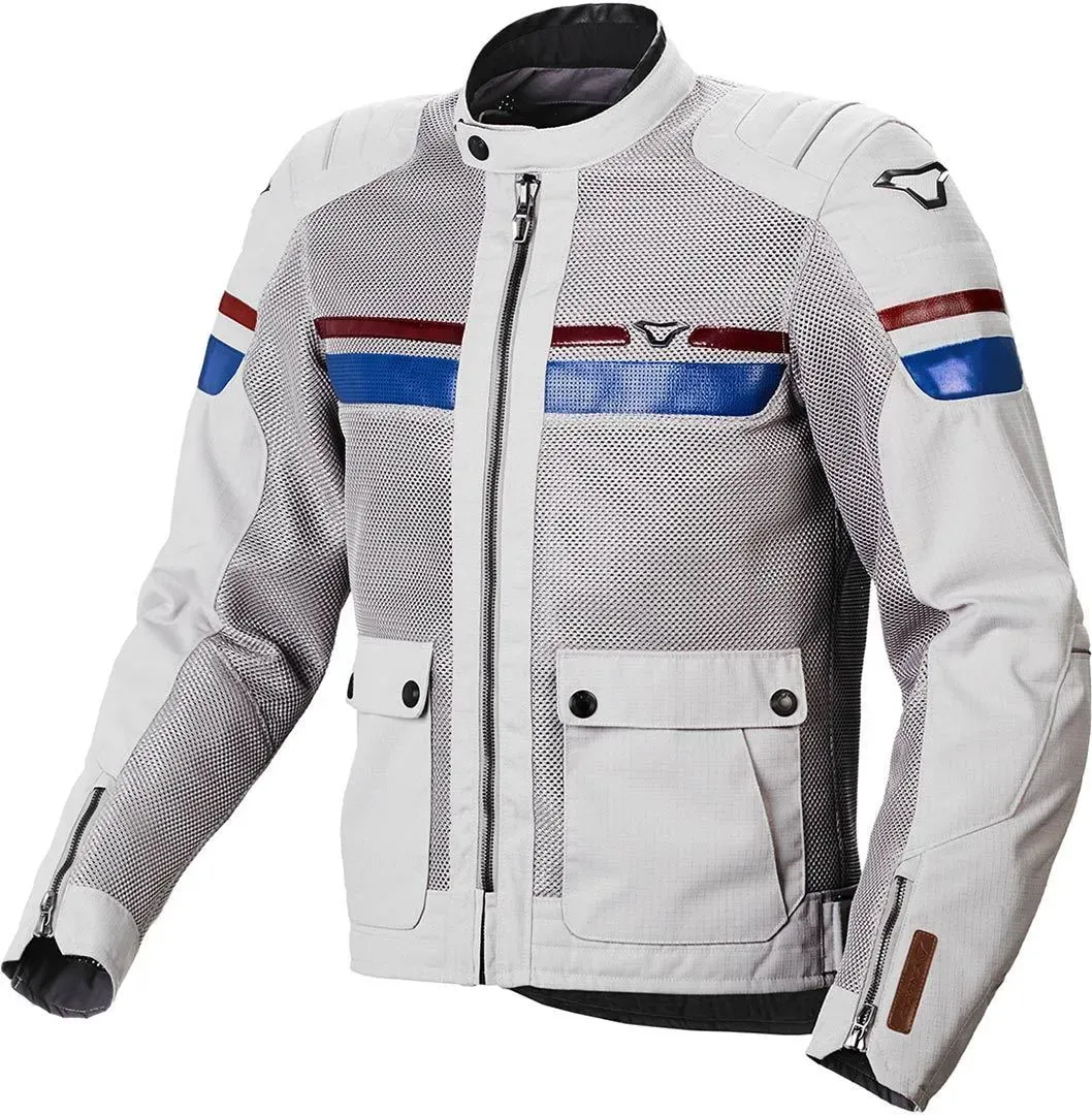 Macna Fluent Motorrad Textiljacke, grau, Größe S für Männer