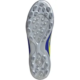 adidas F50 League Messi AG Fußballschuhe JR8057 - silver met./solar yellow/lucid blue 48