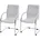 Esszimmerstuhl Perm-F Metall weiß 2er Set