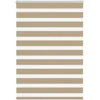 VidaXL Zebrarollo Sandbraun 100x100 cm Stoffbreite 95,9 cm Polyester