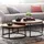 FineBuy Couchtisch FineBuy Sofatisch 2er Set Eiche Holz Metall Satztisch Tisch Rund