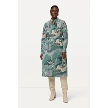 Ulla Popken Midikleid Marmor-Design Grün 58/60