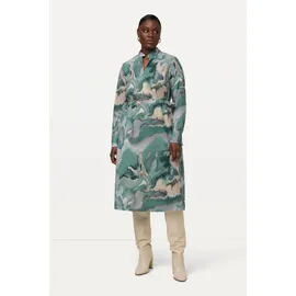 Ulla Popken Midikleid Marmor-Design Grün 58/60