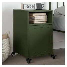 vidaXL Nachttisch Olivgrün 36x39x59 cm Stahl