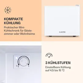 Klarstein Mini-Kühlschrank 17 l 0-15°C hoch Weiß