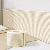 Wandkissen Wandpolster Wandpaneele Gepolstert Wandschutz Bett 20x200cm Selbstklebend, Kantenschutz für Kinder, Antikollision/Dekoration/Isolierung, Beige (Größe : 60cmx200cm)