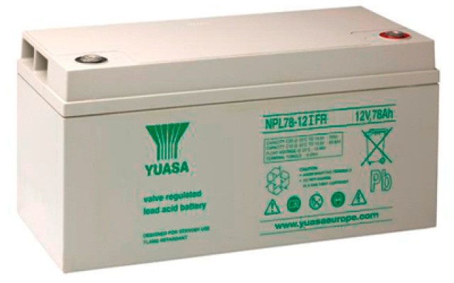 Yuasa NPL78-12iFR Blei Akku mit M8 Schraubanschluss 12V, 78000mAh