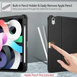 Fintie Tastatur Hülle für iPad Air 11 Zoll M3/M2 (2025/2024), iPad Air 5/4 Generation 10,9" (2022/2020) Schwarz