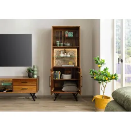 MASSIVMOEBEL24.DE Standregal 70 x 40 x 186 cm Beige