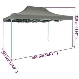 vidaXL Faltzelt Pop-Up 3 x 4,5 m anthrazit
