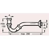 Cornat Bidet-Siphon 1 1/4 x 32 mm Metall, verchromt