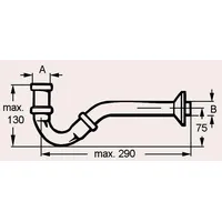 Cornat Bidet-Siphon 1 1/4 x 32 mm Metall, verchromt