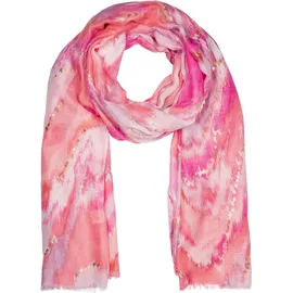 Stylebreaker Farbverlauf Metallic Details, Leichtes großes Tuch mit kurzen Fransen 01016227, Farbe:Koralle-Pink | Gr.: onesize