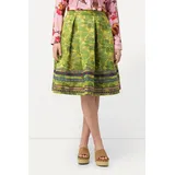 Ulla Popken Rock A-Linie Floral Grün 62