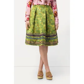 Ulla Popken Rock A-Linie Floral Grün 62