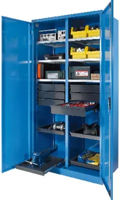 Flügeltürschrank RAL 5012, 1950 x 1000 x 580mm 58.445.010