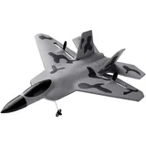Vevor RC-Flugzeug Kampfflugzeug 2,4 GHz 2CH RTF grau