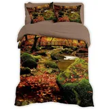 Traumschlaf Renforcé Herbstwald Braun 135 x 200 cm + 80 x 80 cm