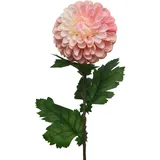 MARELIDA Dahlie am Stiel Pompon Kunstblume Stielblume Dekoblume H: 75cm rosa