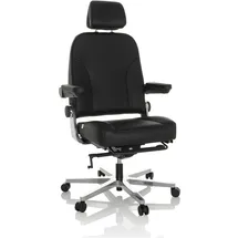 HJH Office 24 HOURS F Leder Schwarz