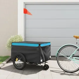 vidaXL Fahrradanhänger Schwarz/Blau 2018