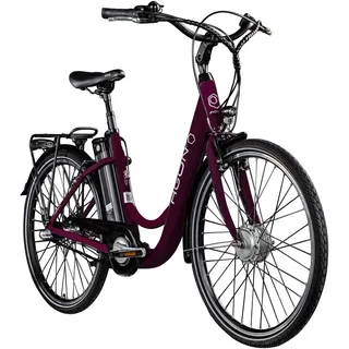 Agon Axis E-Bike 26 Zoll Citybike Damen Herren 140 - 165 cm Pedelec mit Nabenmotor Fahrrad 3 Gang und Beleuchtung StVZO