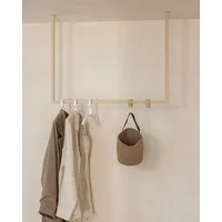 Metallbude Kleiderstange Rubi Cashew - Eckige Garderobe mit Deckenmontage - Decken Kleiderstange - Kratz-, Stoß- & Schlagfest - 60x60 cm