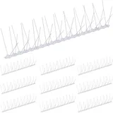 Relaxdays Vogelabwehr Spikes, 10er Set, Silber,Transparent