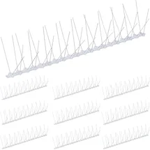 Relaxdays Vogelabwehr Spikes, 10er Set, Silber,Transparent