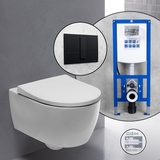 GEBERIT iCon Compact Komplett-SET Wand-WC mit neeos Vorwandelement,, 204030000+16782BM#SET2,