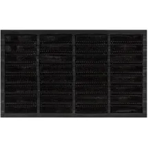 vidaXL Fußmatte 45 x 75 cm Schwarz