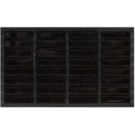 vidaXL Fußmatte 45 x 75 cm Schwarz
