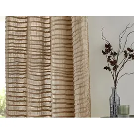 Heine Gardine HEINE HOME Gr. (1 grau (taupe), B:140cm H:145cm, Baumwolle, Polyester, Gardinen, Gardine