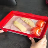 GD Import Frischhaltesystem Clever Tray 2er-Set, - Rot/Weiß