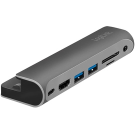 Logilink UA0385 Notebook-Dockingstation - USB Typ-C Schwarz, Silber