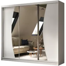 altdecor Schiebetürenschrank VOXI 240 x 216 x 61 cm Weiß