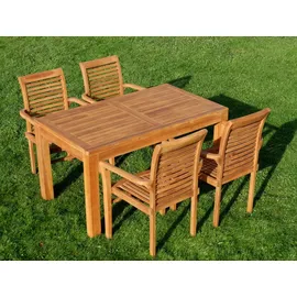 ASS Altenburger Gartengarnitur 5-tlg. Braun