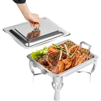 Buffetwärmer 6L Edelstahl Speisewärmer mit Deckel für Catering und Party