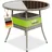 Juskys Yoro Polyrattan Gartentisch rund Ø 80 cm Grau