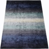 Home Affaire Teppich »Katalin«, rechteckig, Kurzflorteppich in Seiden-Optik, Teppiche aus 100% Viskose, mehrfarbig, blau