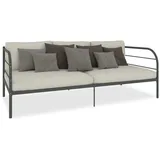 vidaXL Tagesbett-Rahmen Grau Metall 90x200 cm618443