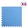 vidaXL Bodenmatten 6 Stk. 2,16 m2 EVA-Schaumstoff Blau