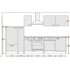 Menke Küchenblock Classic  270 cm Weiß matt