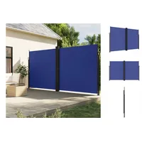 vidaXL Seitenmarkise Ausziehbar Blau 220x600 cm