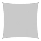 vidaXL Sonnensegel Hellgrau 5x5 m 100% Polyester Oxford