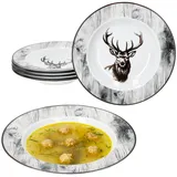 Mambocat Alois Suppenteller 180 ml mehrfarbig 6er Set