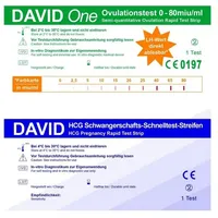 David Ovulationstest 10 x David One Ovulationstest 0-80 miu/ml + 5 SW, 15-tlg.