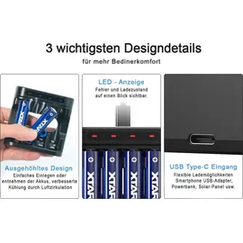 XTAR Ladegerät L4 AA 4 St.